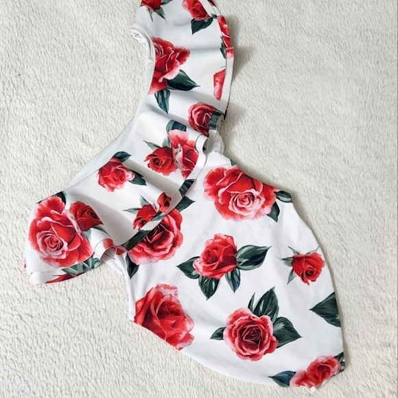 New!Onia x Weworewhat Stella one-shoulder Floral Print swimsuit - Picture 5 of 10